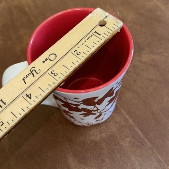 Room Creative Holiday Silhouettes Ceramic Mug With Red Interior & White Exterior - Picture 6 of 7